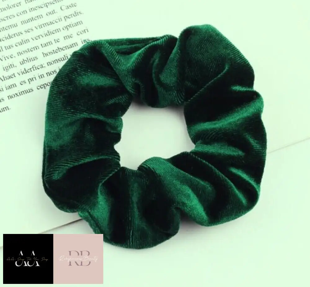 Velvet Hair Scrunchies Elastic Bobble Ponytail In A Large Choice Of Colours