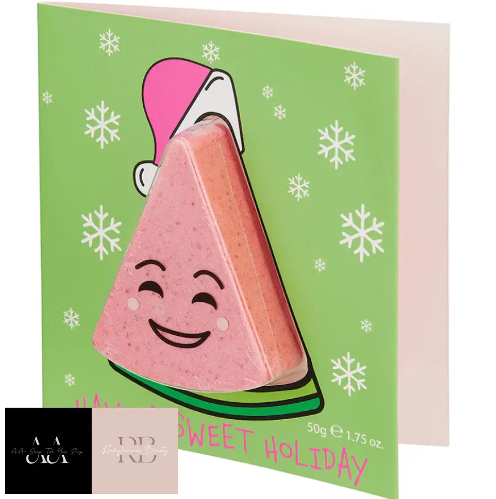 Watermelon Bath Bomb ’Have A Sweet Holiday’ Card (50G)