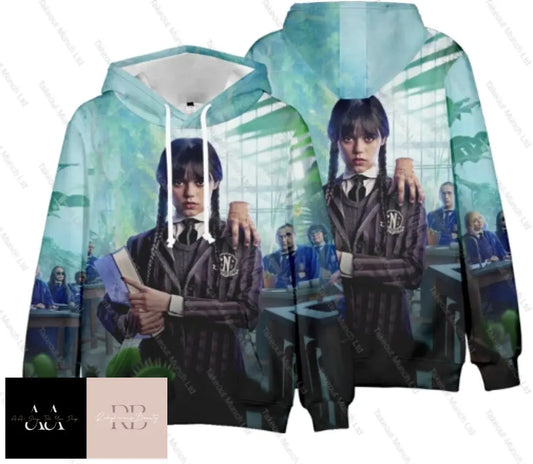 Wednesday Addams Nevermore Hoodie- Adult & Kid Sizes