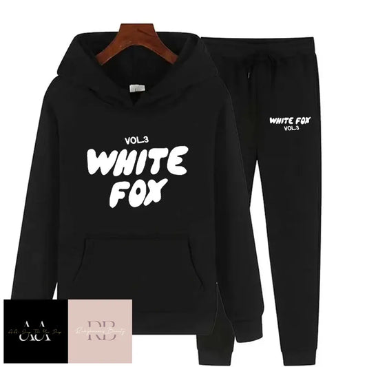 White Fox - 2 Sets Tracksuits Black With Text