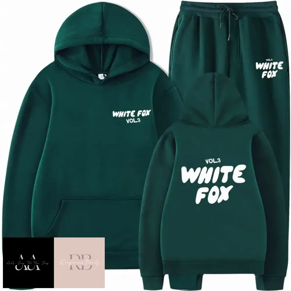 White Fox - 2 Sets Tracksuits Green With Text