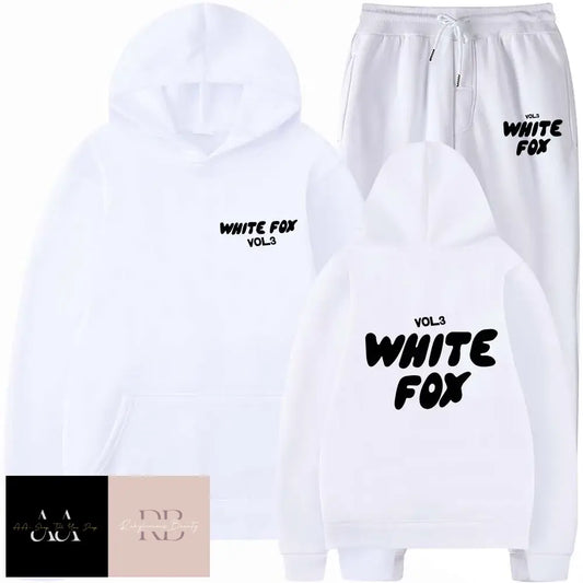 White Fox - 2 Sets Tracksuits With Black Text