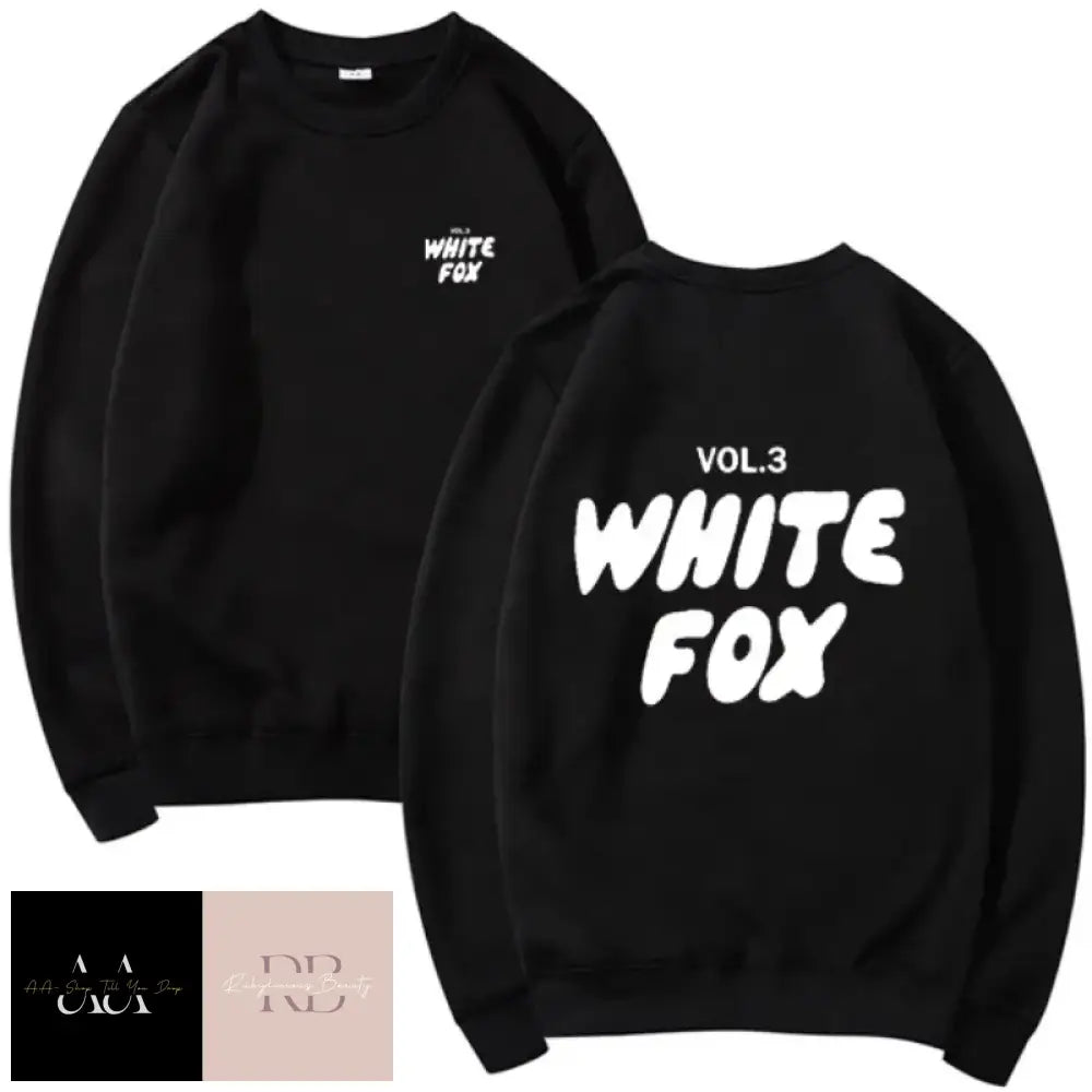 White Fox Women’s Jumper- Text Black Jumper