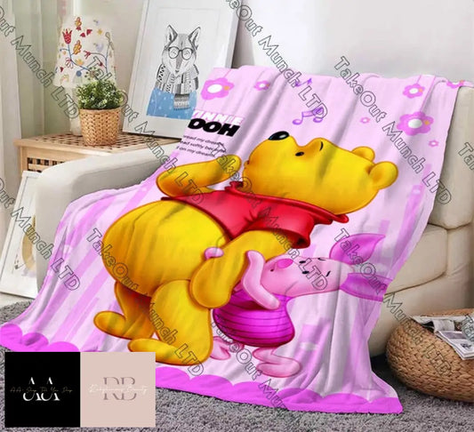 Winnie The Pooh & Piglet Blanket Pink 75X90 Cm