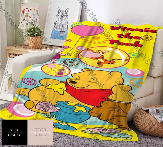 Winnie The Pooh With Honey Pot Blanket 75X90Cm