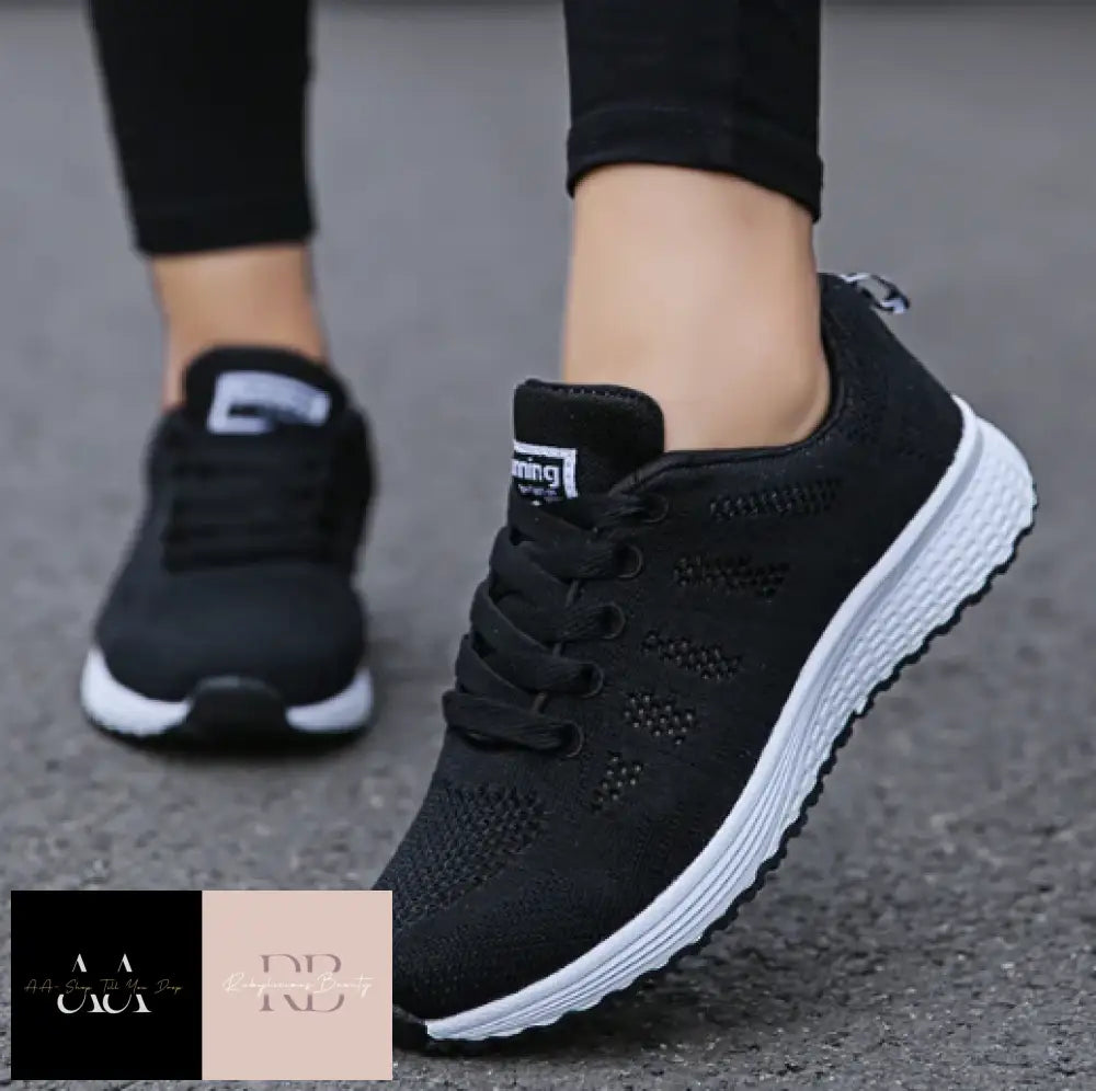 Women Casual Trainers Black & White