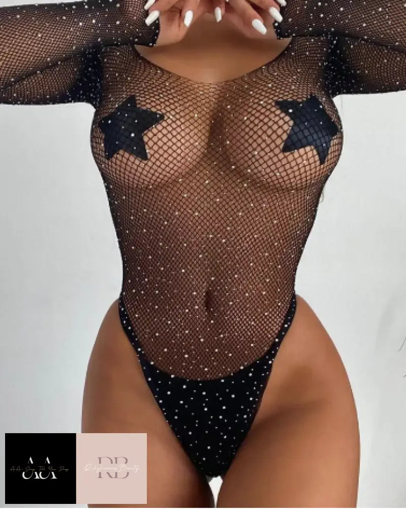 Women Lingerie Fishnet Crotchless Body Stocking Choice Of Designs A1