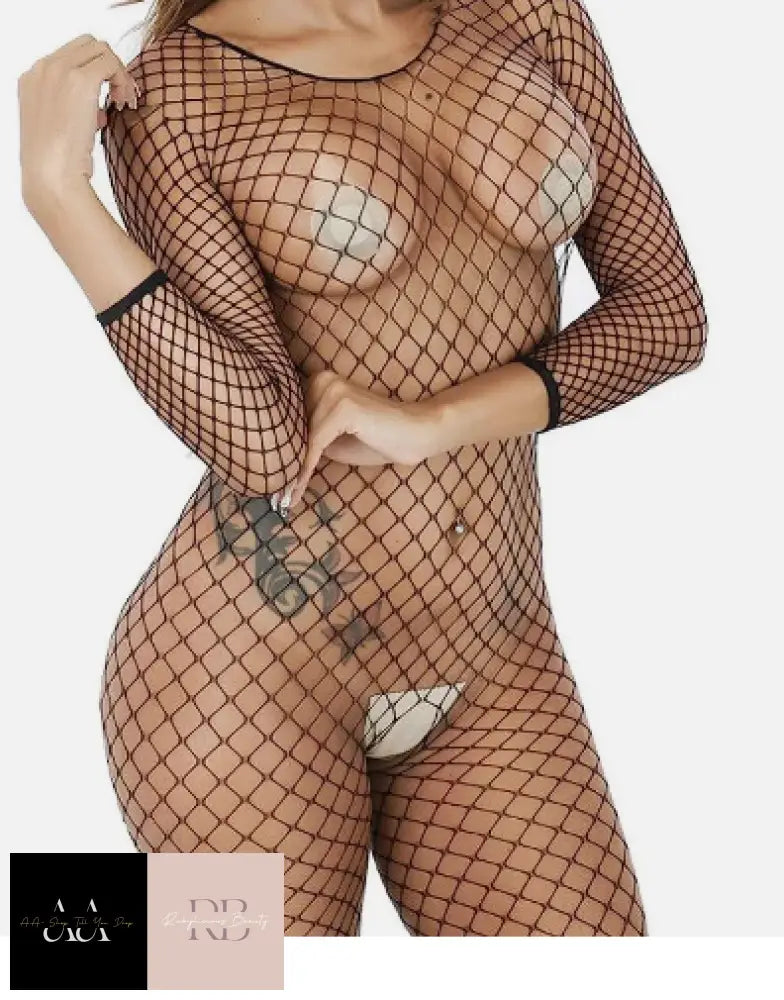 Women Lingerie Fishnet Crotchless Body Stocking Choice Of Designs E1