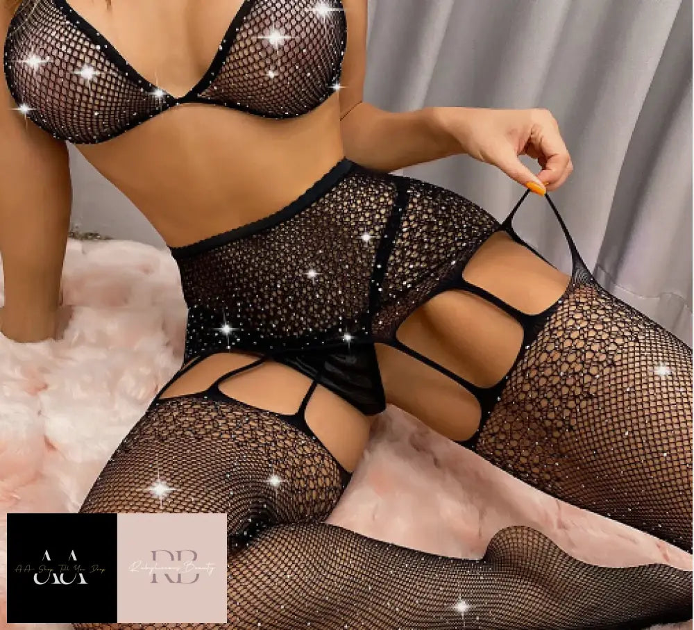 Women Lingerie Fishnet Crotchless Body Stocking Choice Of Designs G1