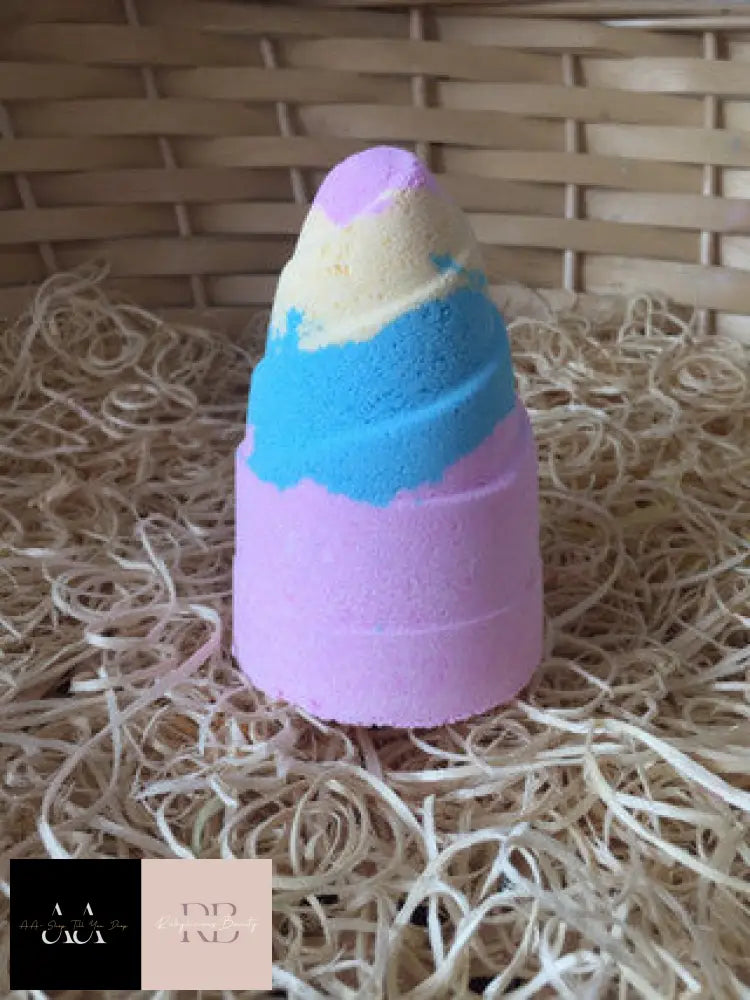 X3 Pink Yellow & Blue Unicorn Horn Bath Bombs